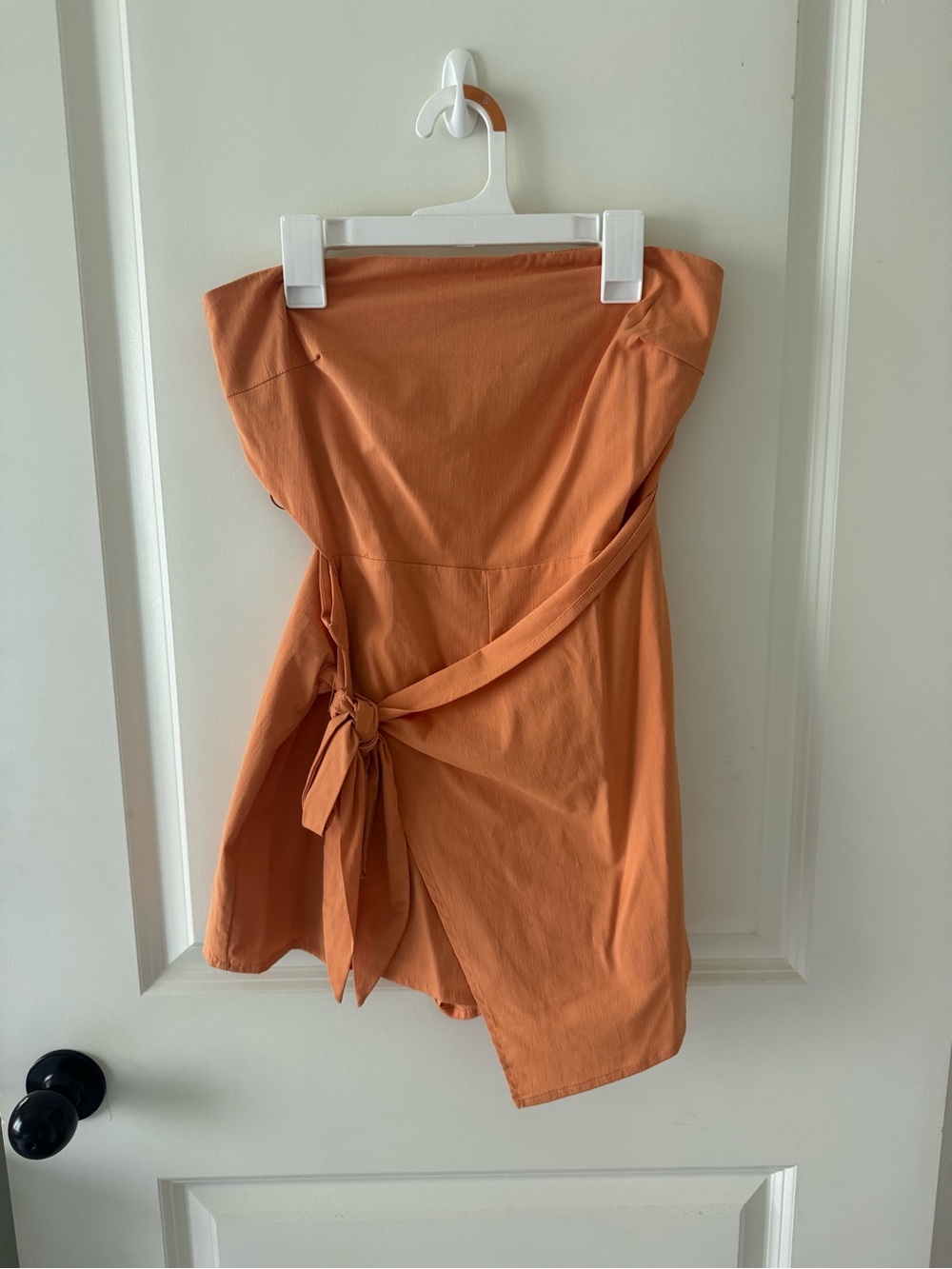 Women’s Orange Strapless Romper